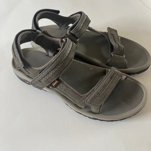 Teva Mens Hudson Outdoor Sandal SZ 12 Bungee Cord Leather Brown Athletic - Picture 8 of 8